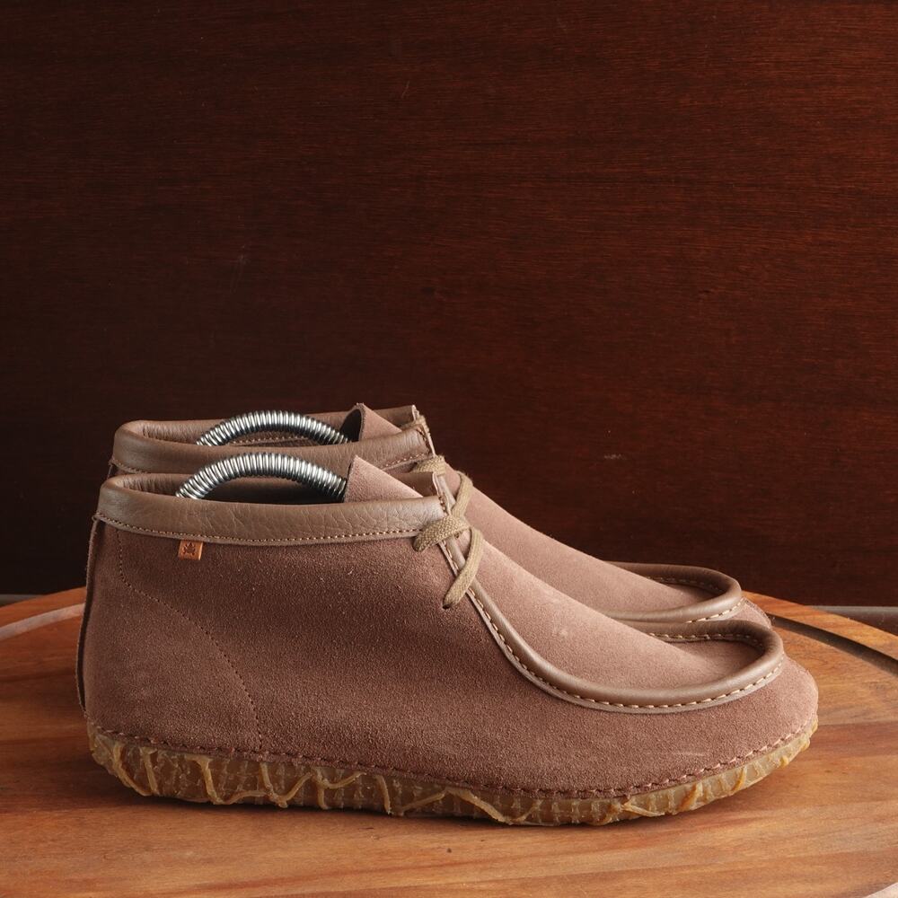 El Naturalista Boots Unisex SZ M8.5 W10 Taupe Redes Leather Ankle Chukka Comfort